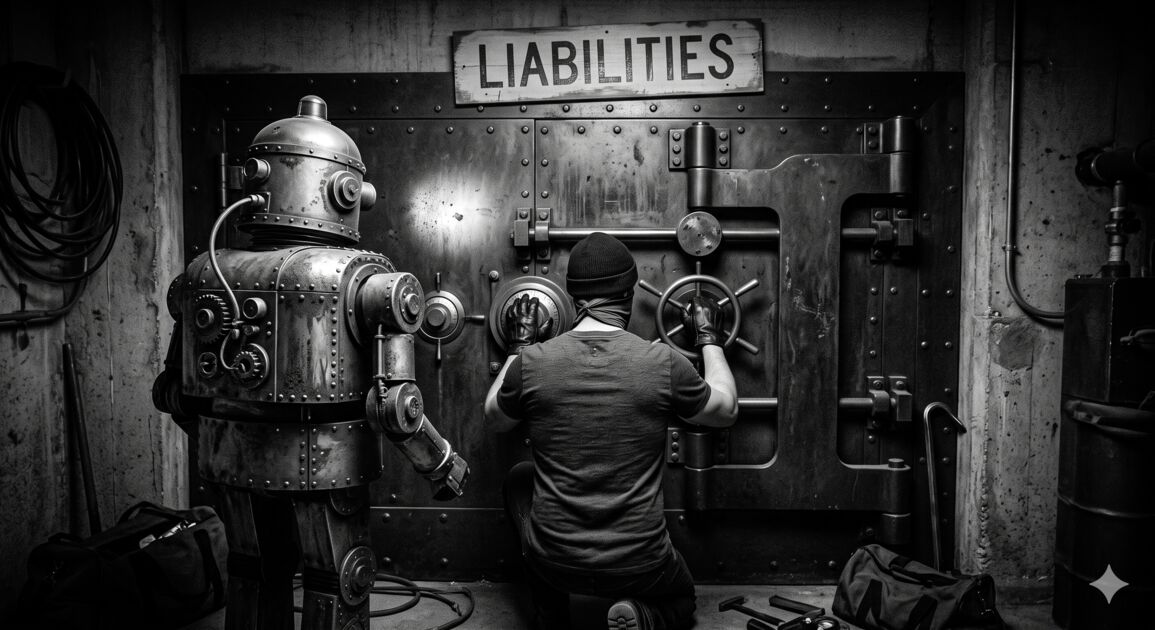 A robber and a robot finding liabilities